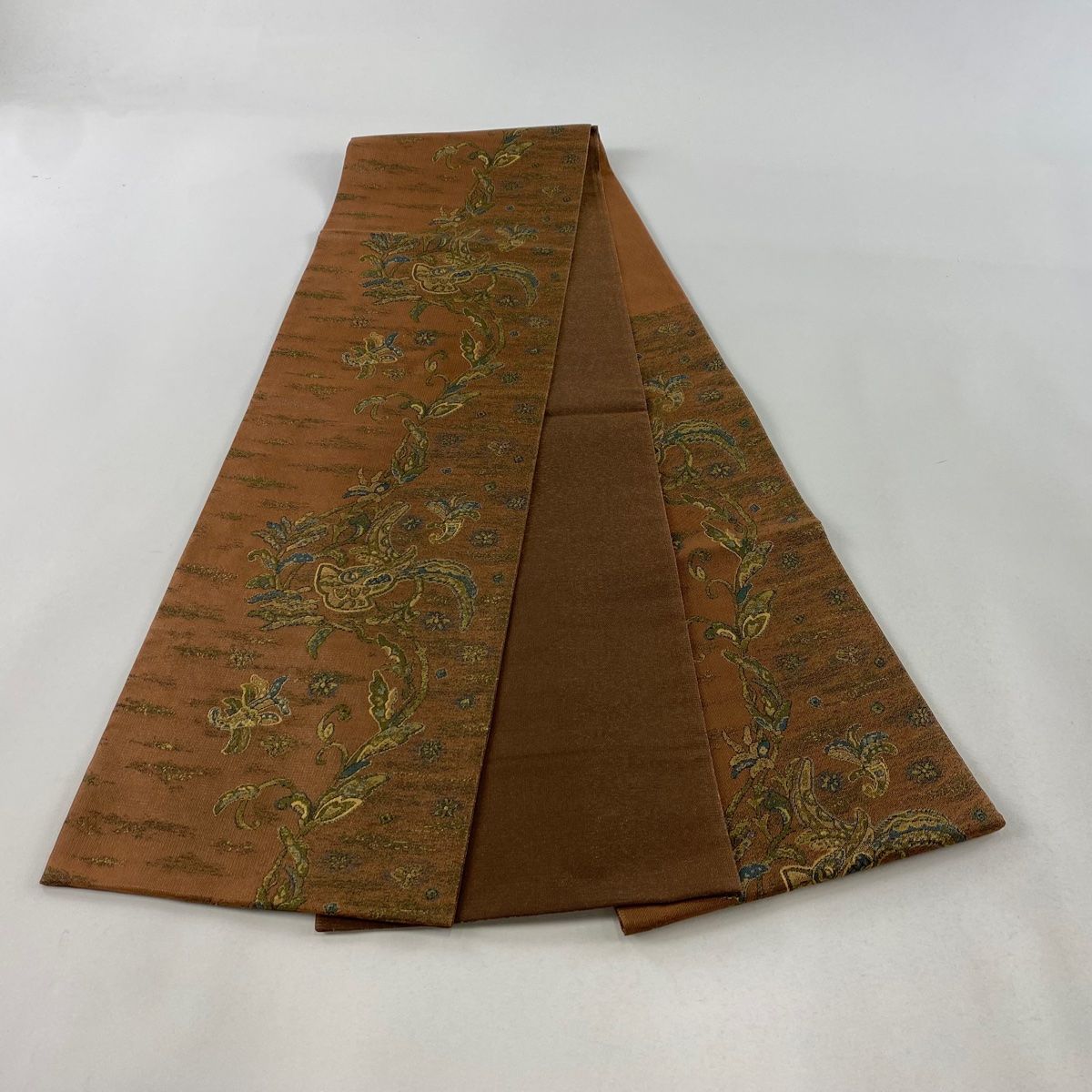 袋帯 美品 秀品 草花 箔 茶色 六通 正絹 【中古】 - メルカリ