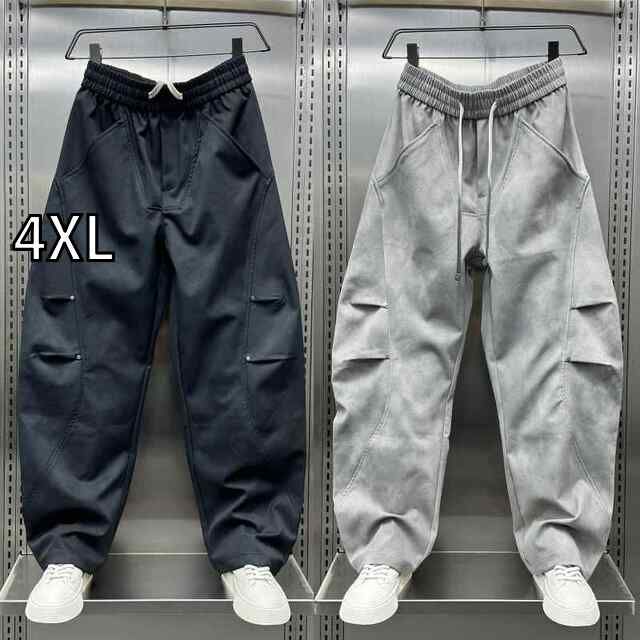 [4XL]秋冬 コーデ メンズ  服 シンプル ファッション オシャレ 大人 かっこいい 大きいサイズ ストリート 紳士服  ストレート レッグ   パンツ 韓国スタイル   アメリカン フロアレングス カジ