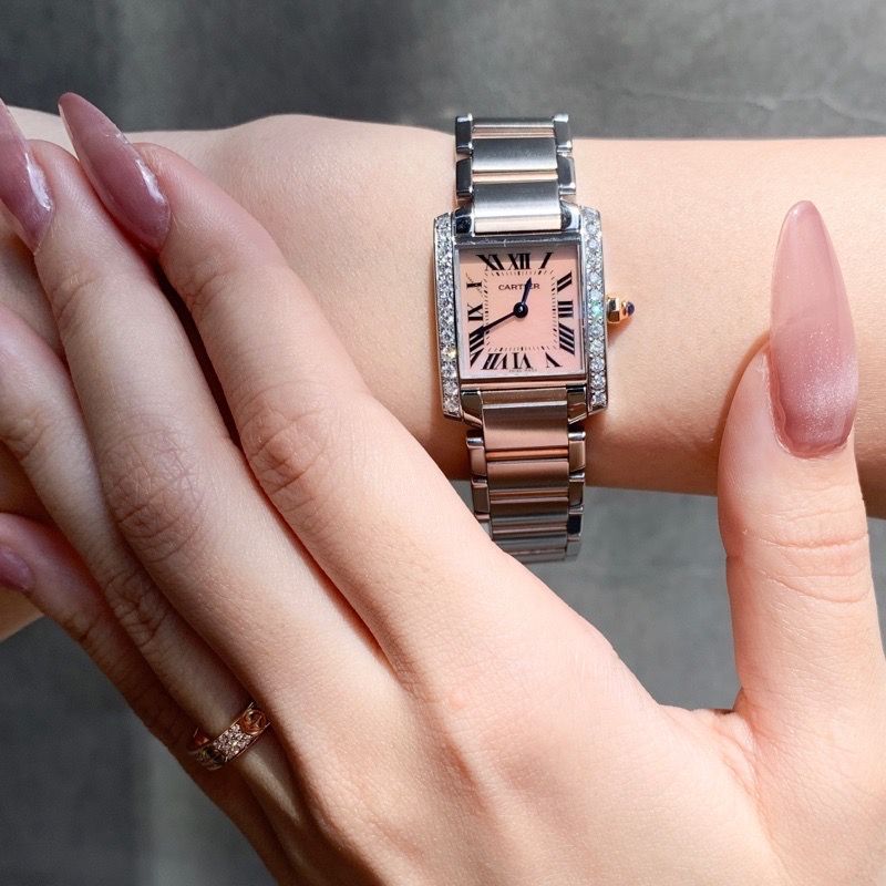 CARTIER カルティエ WE100151 タンクフランセーズ SM 腕時計 K18