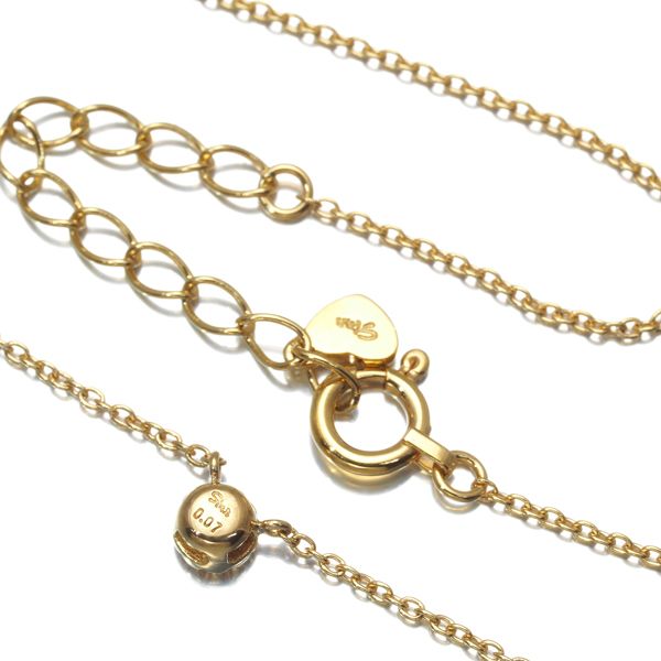 スタージュエリー ネックレス ダイヤ ダイヤモンド 0.07ct 一粒 K18YG  
