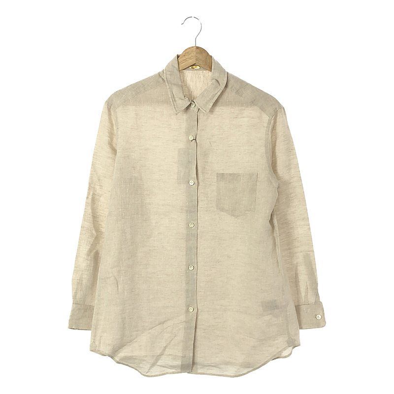 タグ付新品　ドゥーズィエムクラス　リネンワイヤーウォッシュシャツ　ベージュ Deuxieme Classe（ドゥーズィエムクラス）の「LINEN ワイヤー