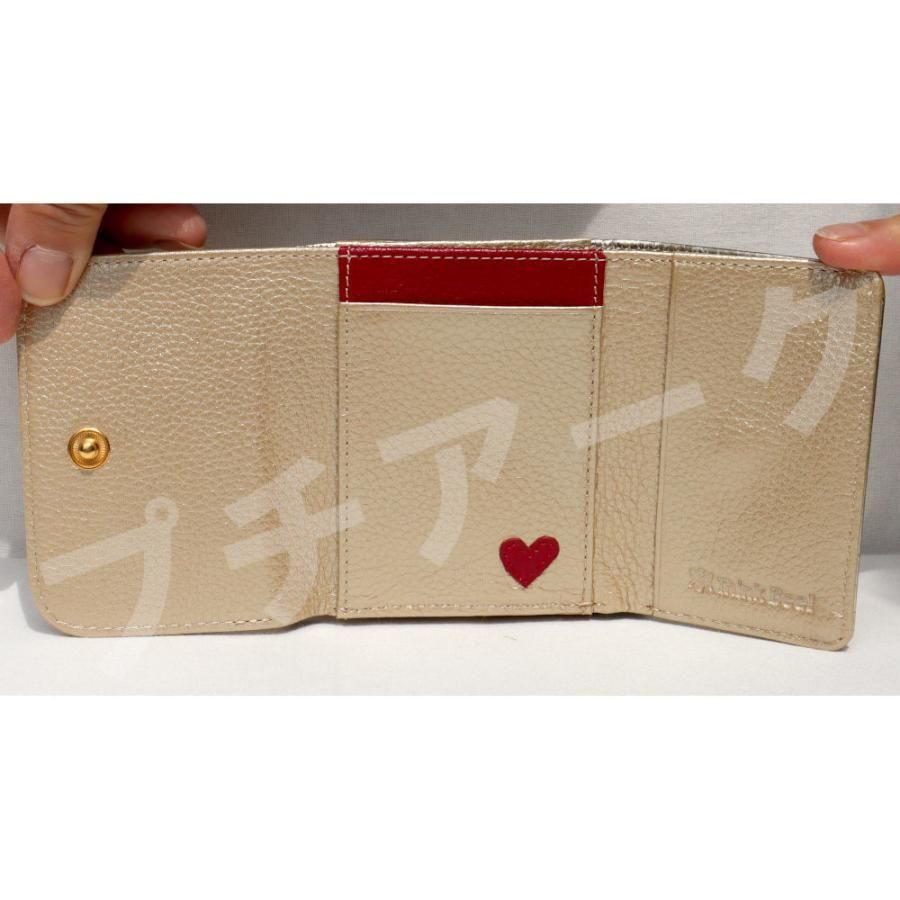 シンクビー thinkbee ハーティハート　三つ折り財布　ゴールド ハーティハート 3つ折財布（ゴールド） / Think Bee! 『公式