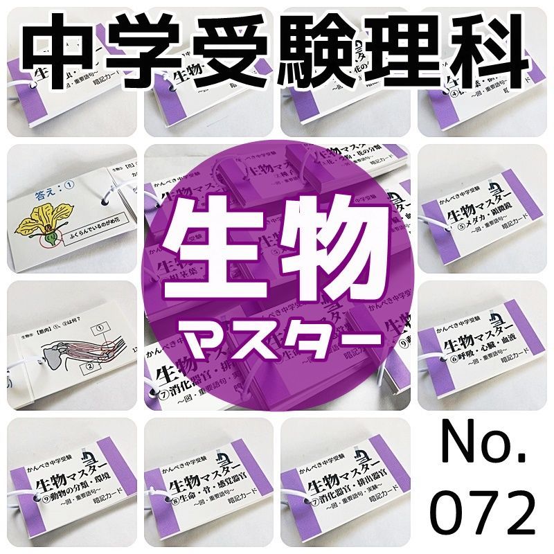 お得な情報満載 かんぺき中学受験理科 生物マスター①～⑨ オリジナル