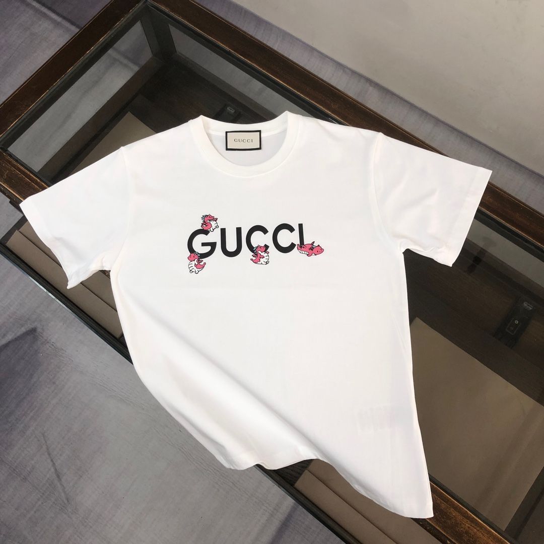 本日限定特価】GUCCI 春夏 ロゴプリントTシャツ ブラック/ホワイト 