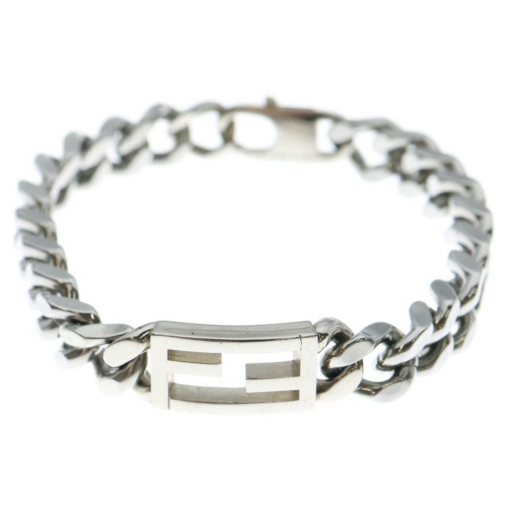 FENDI フェンディ バゲット FFロゴチェーンブレスレット OB3024 シルバー