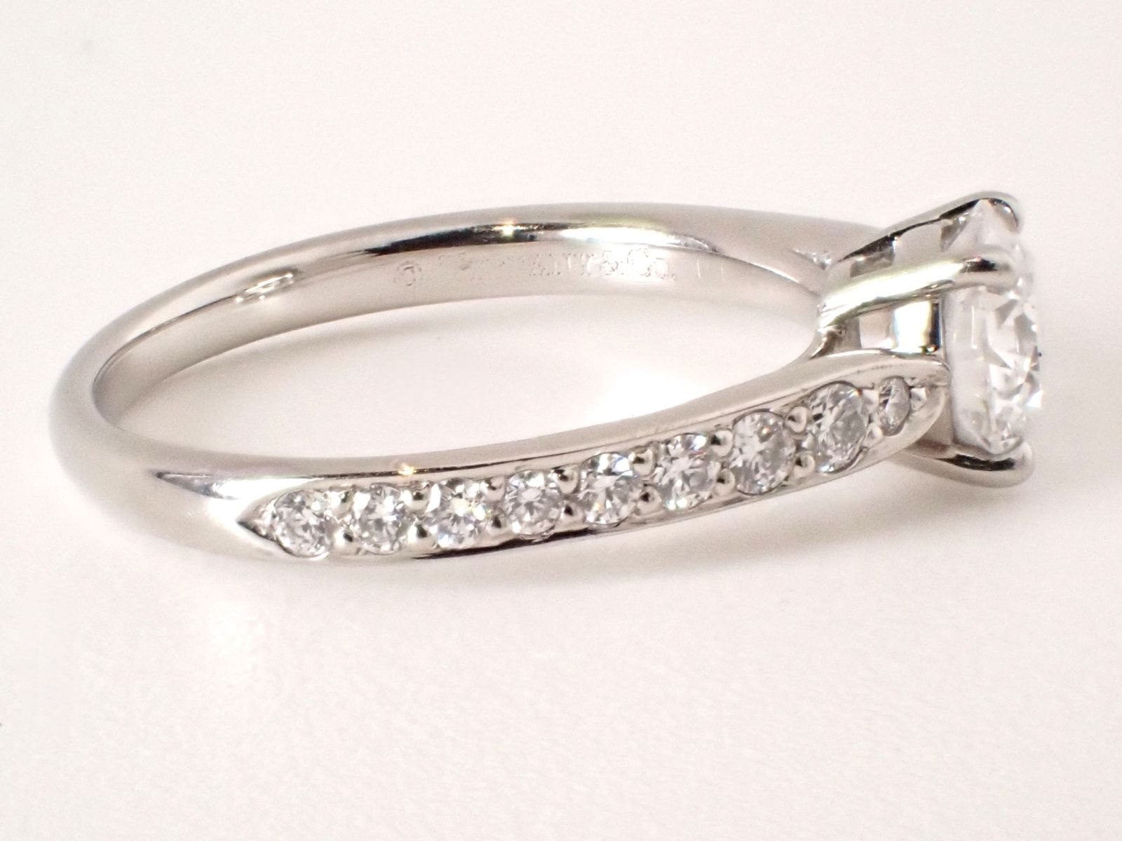 TIFFANY&Co.(ティファニー) Pt950 プラチナ ハーモニーハーフエタニティダイヤリング 0.66ct ダイヤモンド リング 3.1g