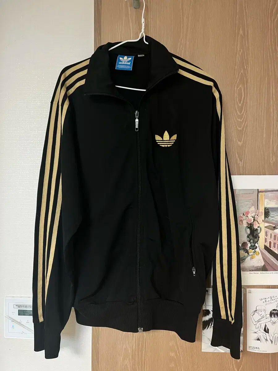 アディダス ファイヤーバード ゴールド ブラック トラックジャージ ジャージ ジップアップジャージ 100 L