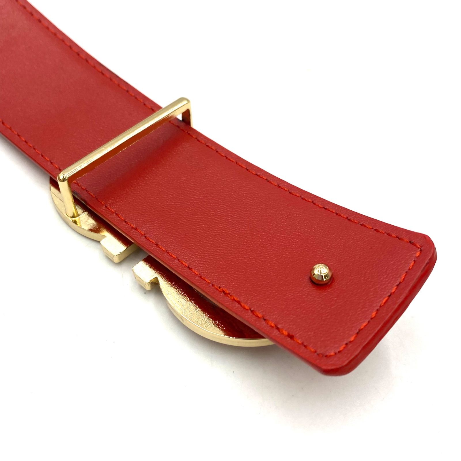 美品　サルヴァトーレフェラガモ　ガンチーニ ゴールド　ベルト　ロゴ刻印 楽天市場】SALVATORE FERRAGAMO フェラガモ ベルト 23 B224