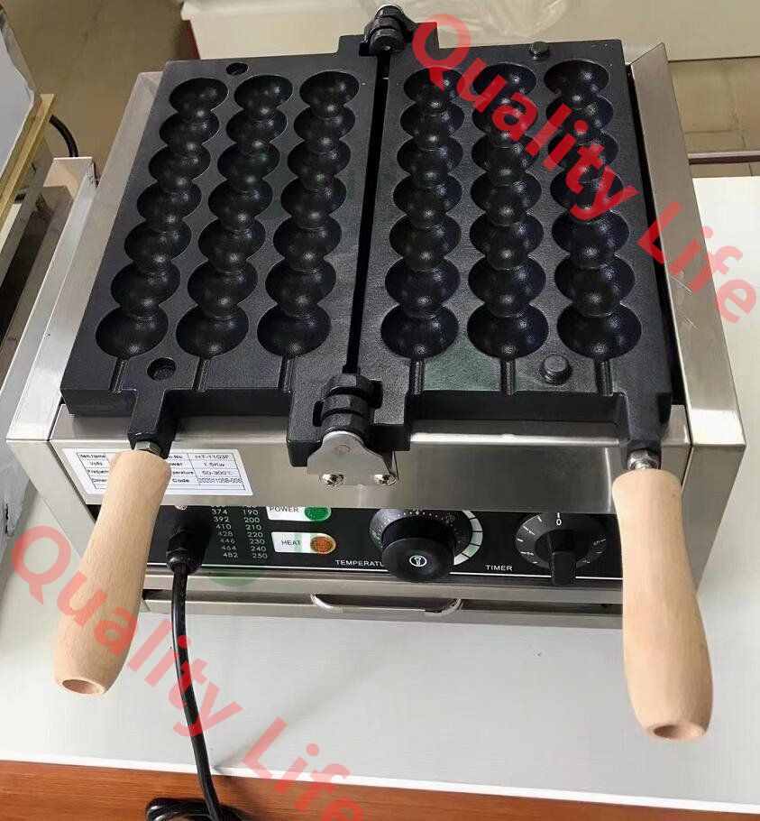 串焼き エッグ バブル ベビーカステラメーカー ワッフルメーカー ケーキ 3串 21ピース 単相１0０V