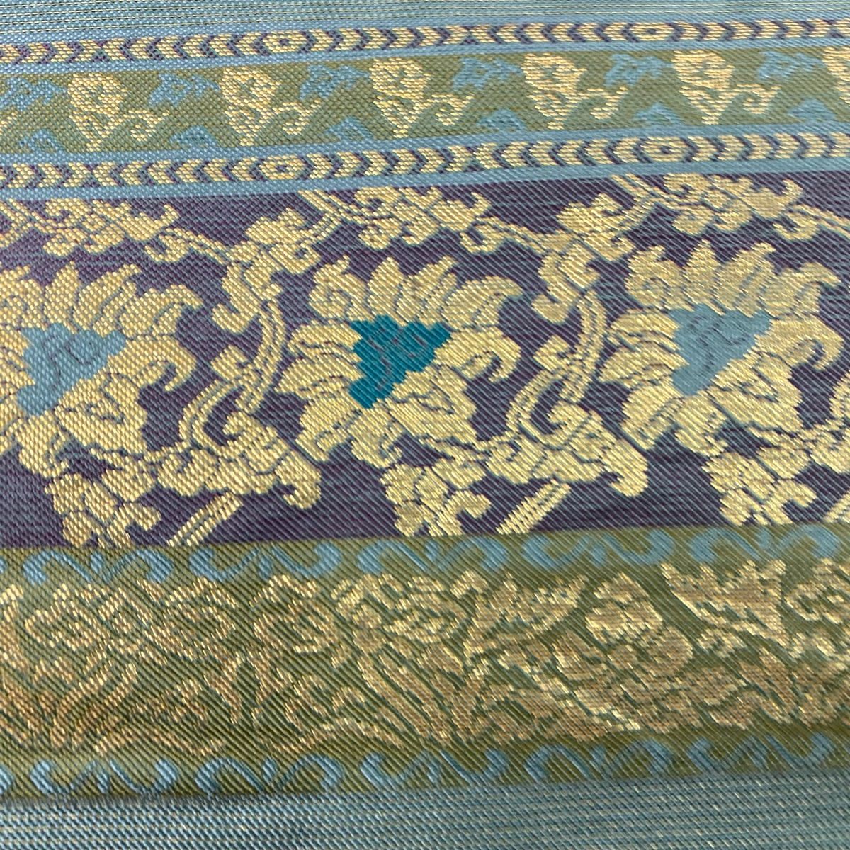 袋帯 美品 秀品 草花 うさぎ 箔 緑 六通 正絹 【中古】 - メルカリ