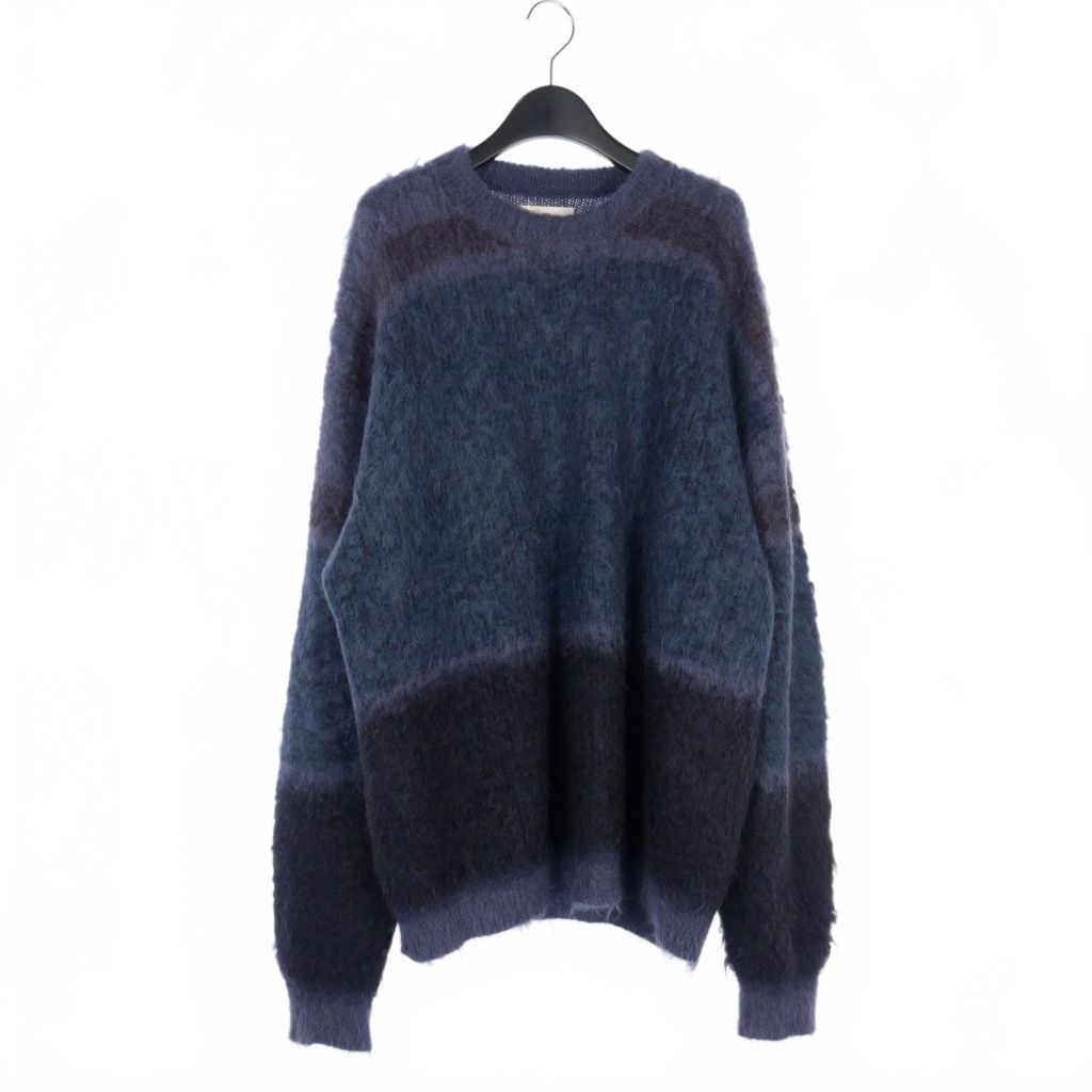 トップス yoke 21AW ROTHKO BORDER CREW NECK ヨーク YOKE 21AW ROTHKO BORDER CREW NECK ボーダー モヘア