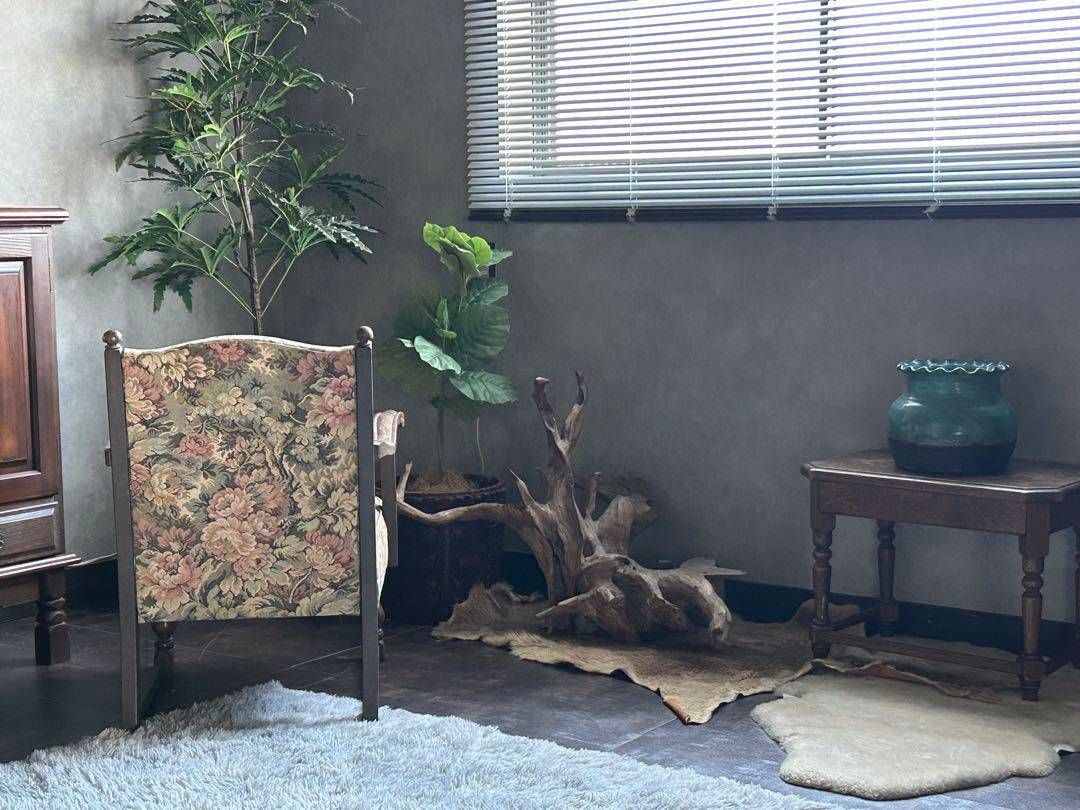 ヴィンテージ アンティーク アームチェア ろくろ調 ソファ ゴブラン