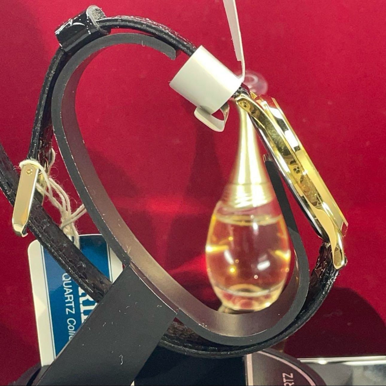 80s 未使用 ORIENT QZ 新品電池交換済 純正革ベルト 日本製