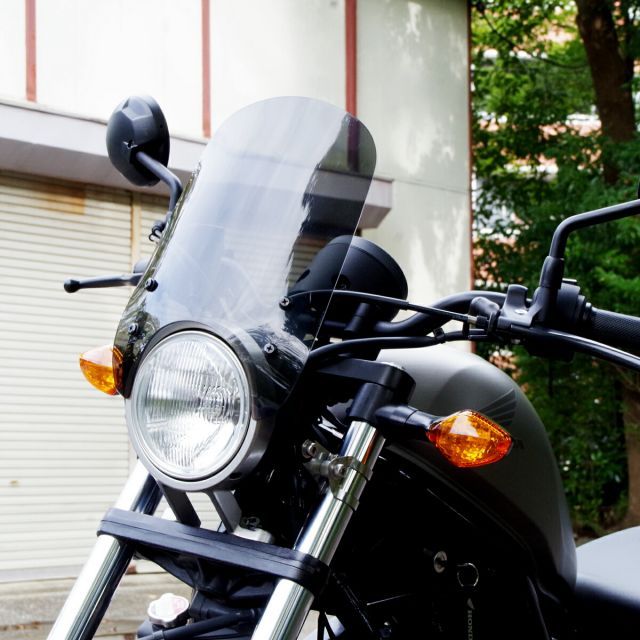 レブル250 レブル500 専用 ウィンドスクリーン ロングクリア スモーク
