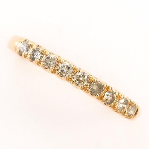 K14YG リング ring 指輪 9号 ダイヤ 0.20 総重量約0.8g