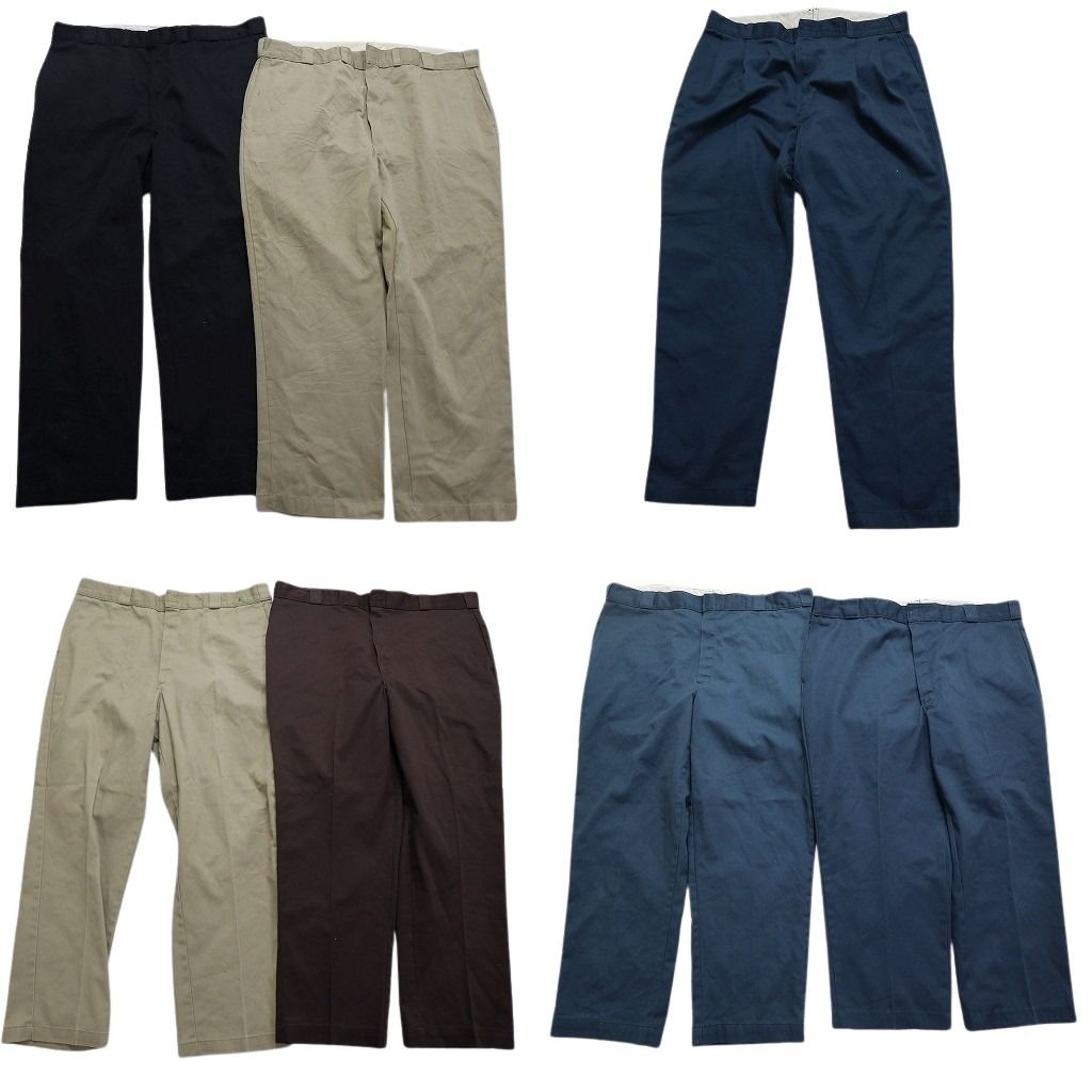 古着卸 ディッキーズ Dickies コットンパンツ 7枚セット メンズ 42 |44 |46 ワークパンツ チノパン 古着 NB1592