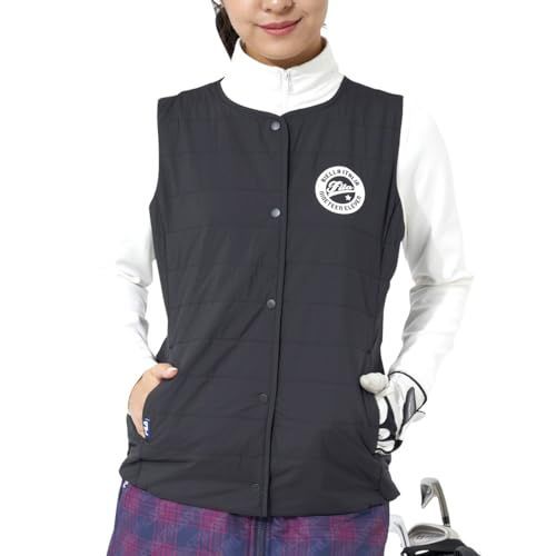 Size L_Color BK フィラ ゴルフ ベスト ポケッタブルベスト 中綿 撥水 耐水 防風 透湿 790231F レディース BK