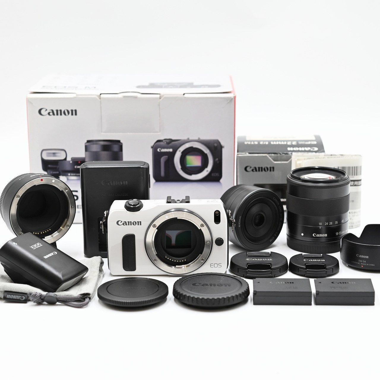 Canon キャノン EOS KissM ホワイト トリプルレンズセット♪ Canon