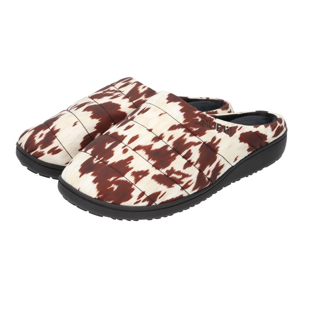 SUBU カウブラウン 24-25.5 未使用 サンダル アウトドア ダウン ☆ カウブラウン ☆ 24-25.5cm ☆ SUBU スブ 冬サンダル subu サンダル