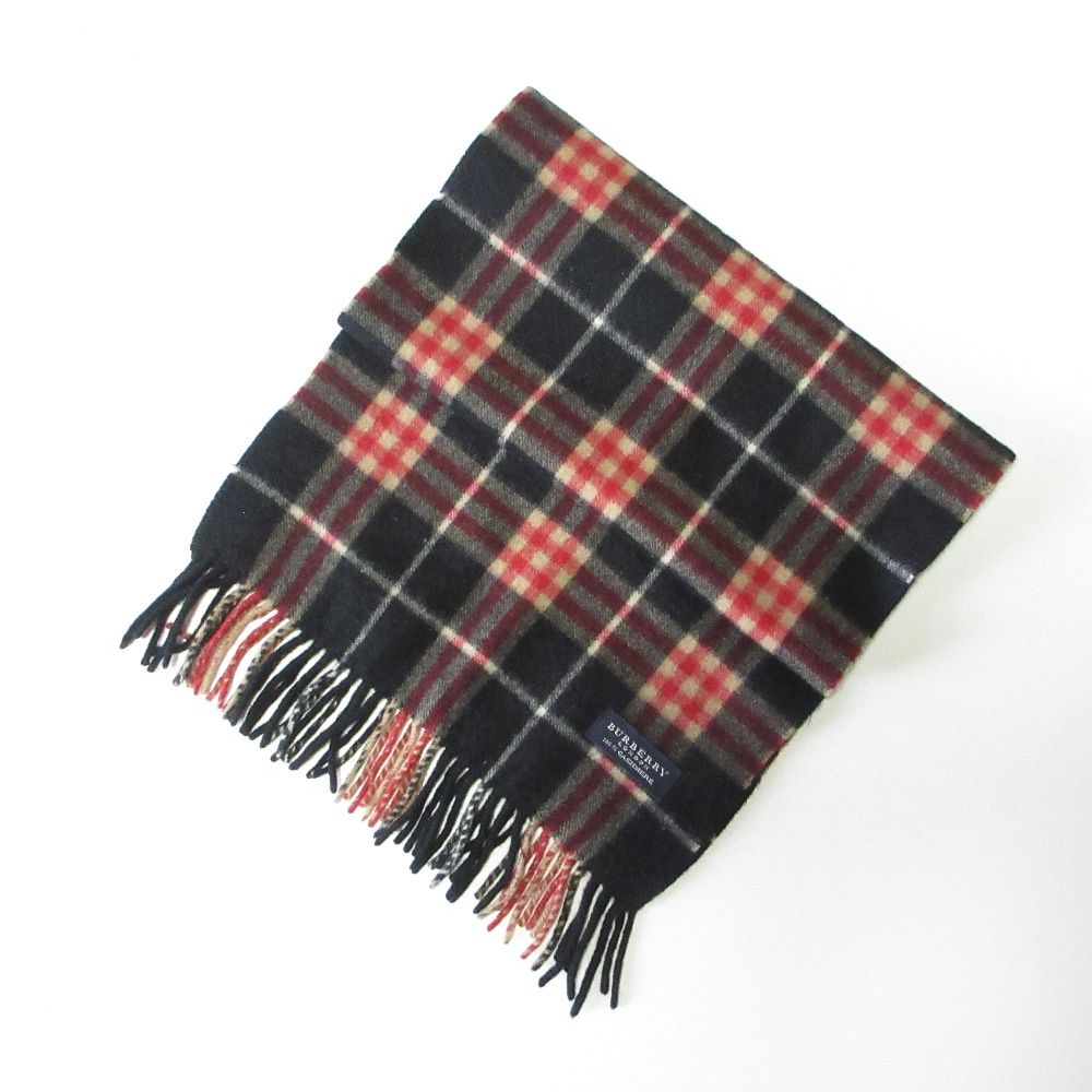 BURBERRY ロンドンチェック マフラー 75x150cm 美品 BURBERRY LONDON バーバリーロンドン チェック柄 カシミヤ