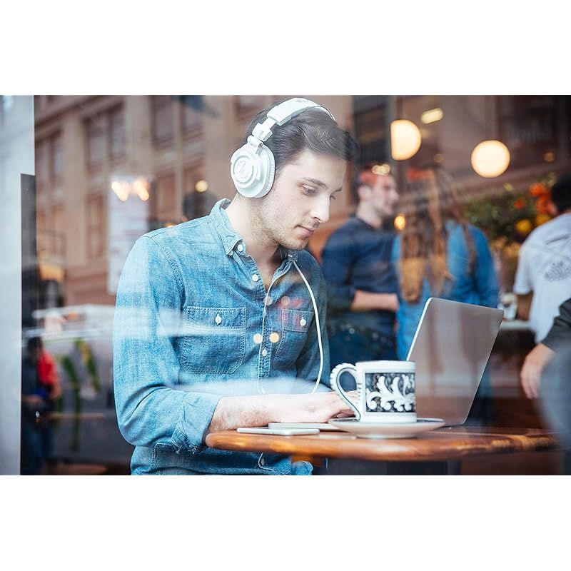 オーディオテクニカ プロフェッショナルモニターヘッドホン ATH-M50xWH ホワイト スタジオレコーディング|ミキシング|DJ|トラックメイキング 0