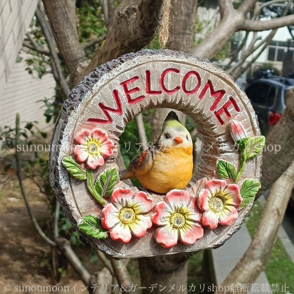 庭の装飾 お洒落 照明 ガーデンライト ガーデンインテリア 庭 8-14 ソーラー インテリア ウェルカムサイン ライト 雑貨 ガーデニング バード 吊るせる 鳥 おしゃれ 玄関 ガーデン雑貨 ガーデン STEELWINDOWSANDDOORS_COM