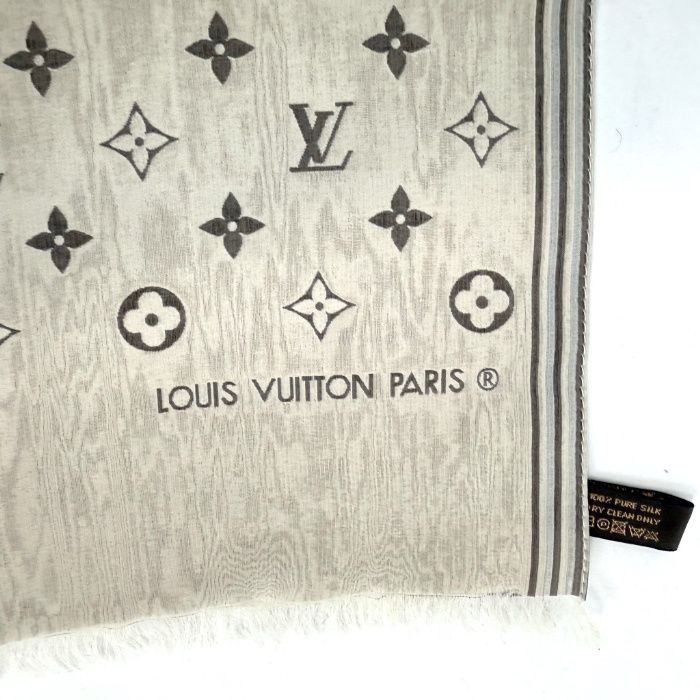 ルイヴィトン LOUIS VUITTON ストール ショール シルク 透け感