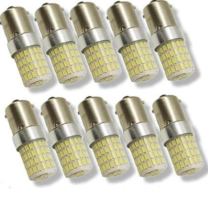 ブブル S25 LED シングル 24V トラック マーカー バックランプ 平行ピン 高輝度 ホワイト 10個セット 