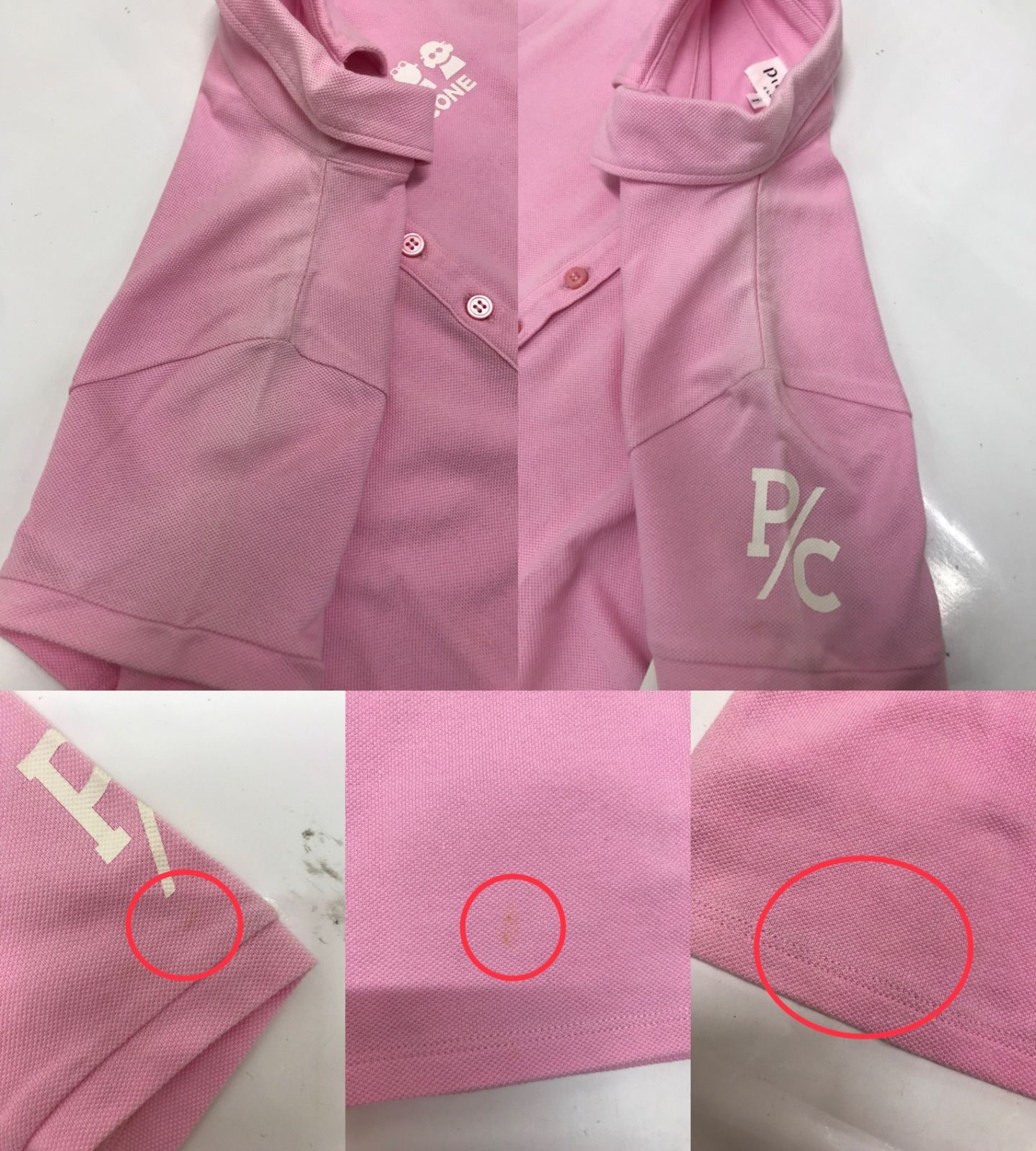 Picone Club ピンク ポロシャツ Picone Club｜【ピッコーネクラブ公式】UV速乾ポイント刺繍