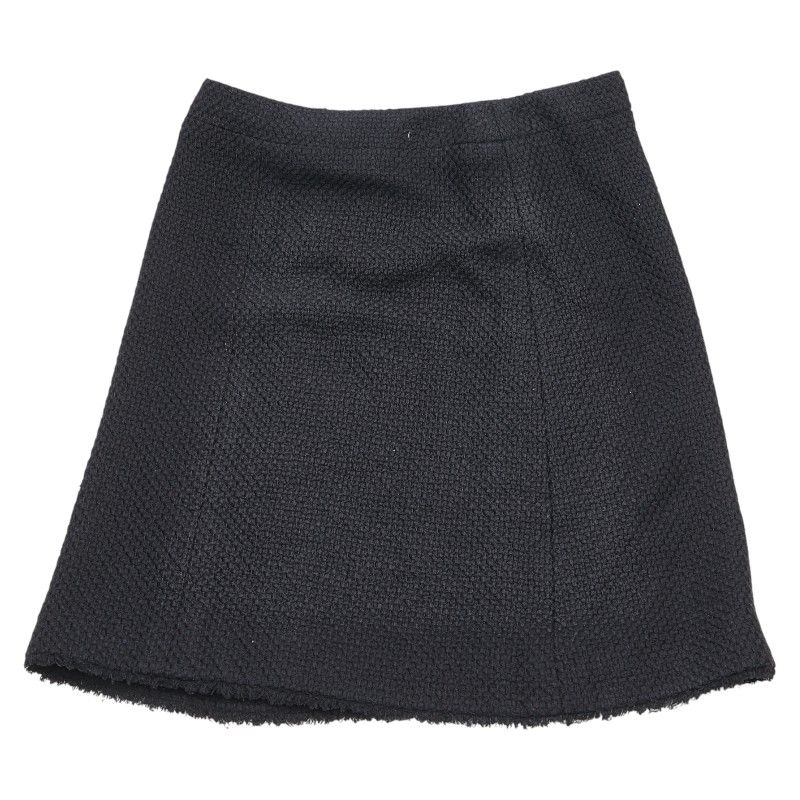 シャネル ココマーク スカート サイズ 44 P28295V18282 ブラック シルク コットン レディース CHANEL 1-0212688