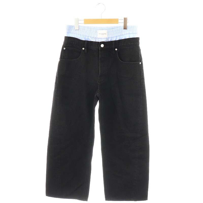 Alexander Wang★デニム Tバックレイヤー ロゴ ミディスカート Alexander Wang☆デニム Tバックレイヤー ロゴ ミディスカート