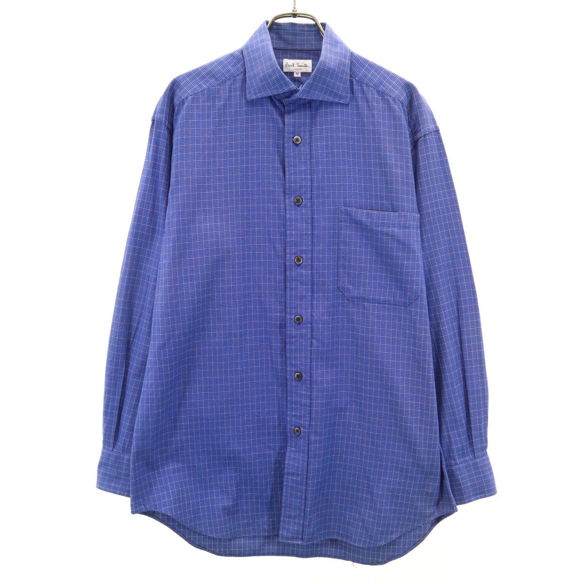 【新品 未使用品】Paul Smith 青色 Mサイズ 長袖トップス Paul Smith LONDON ポールスミスロンドン 日本製 長袖 コットンシャツ