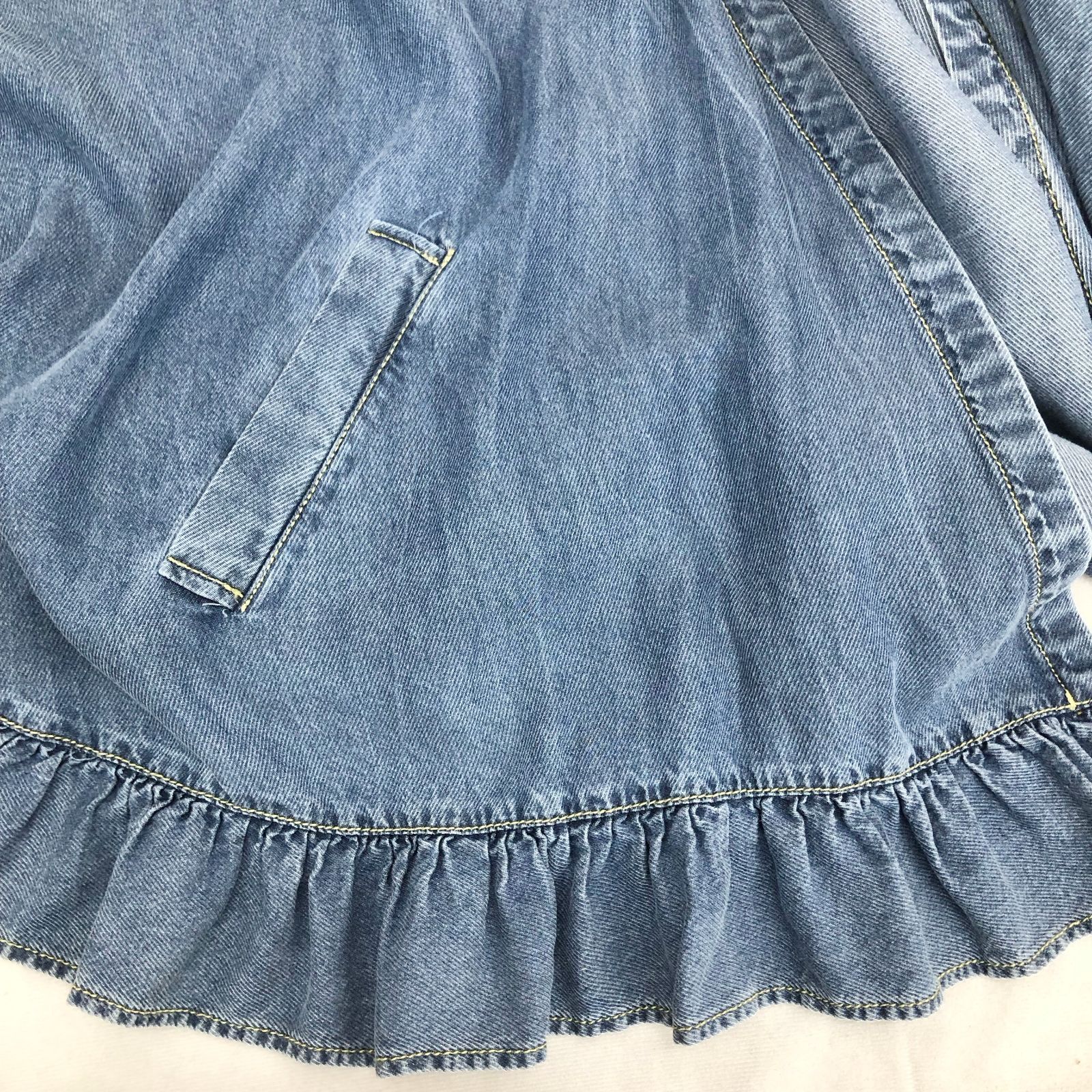 エムプルミエブラック リバー袖フリルケープコート 美品 M