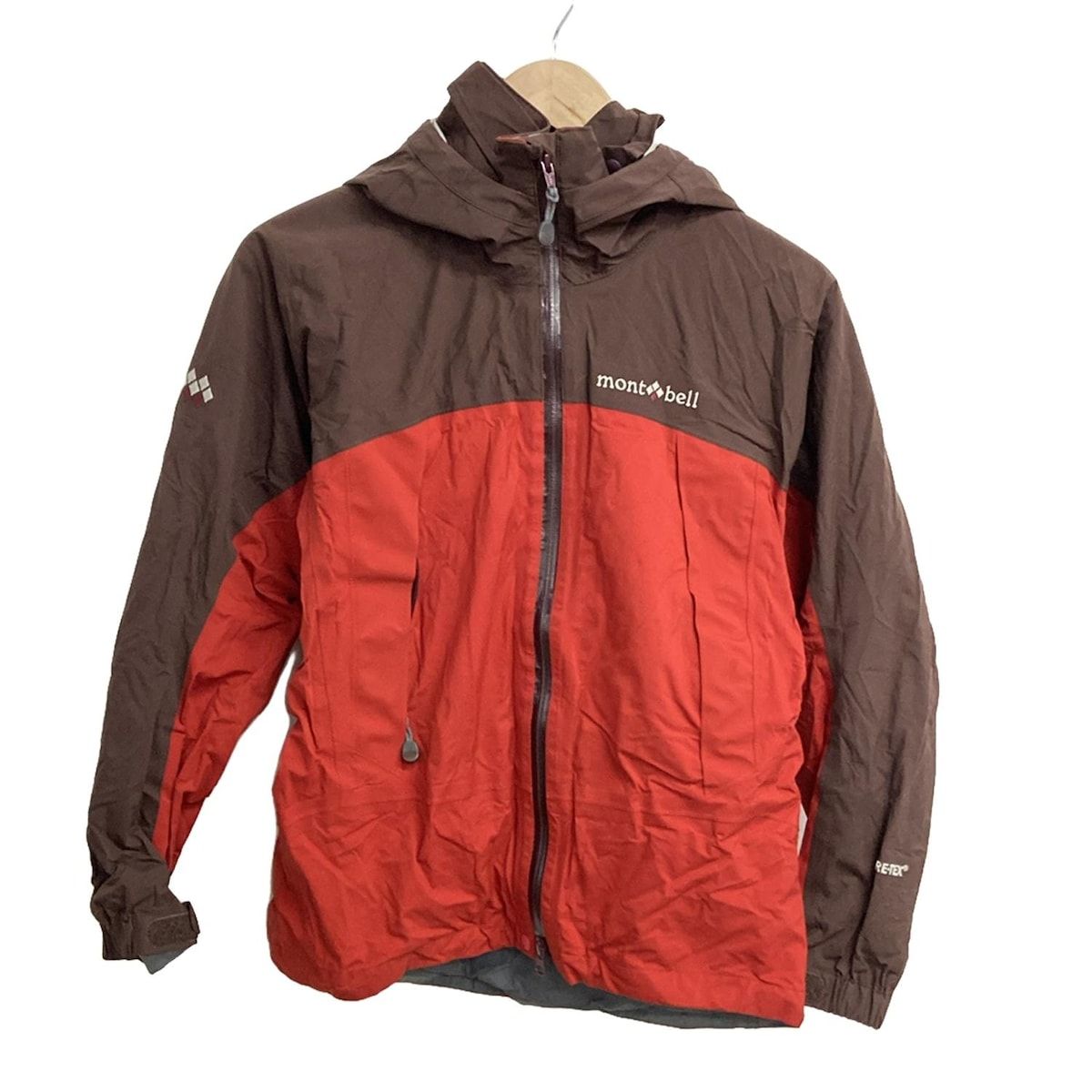 mont-bell モンベル ブルゾン サイズS レディース - レッド×ダークブラウン 長袖 春 秋