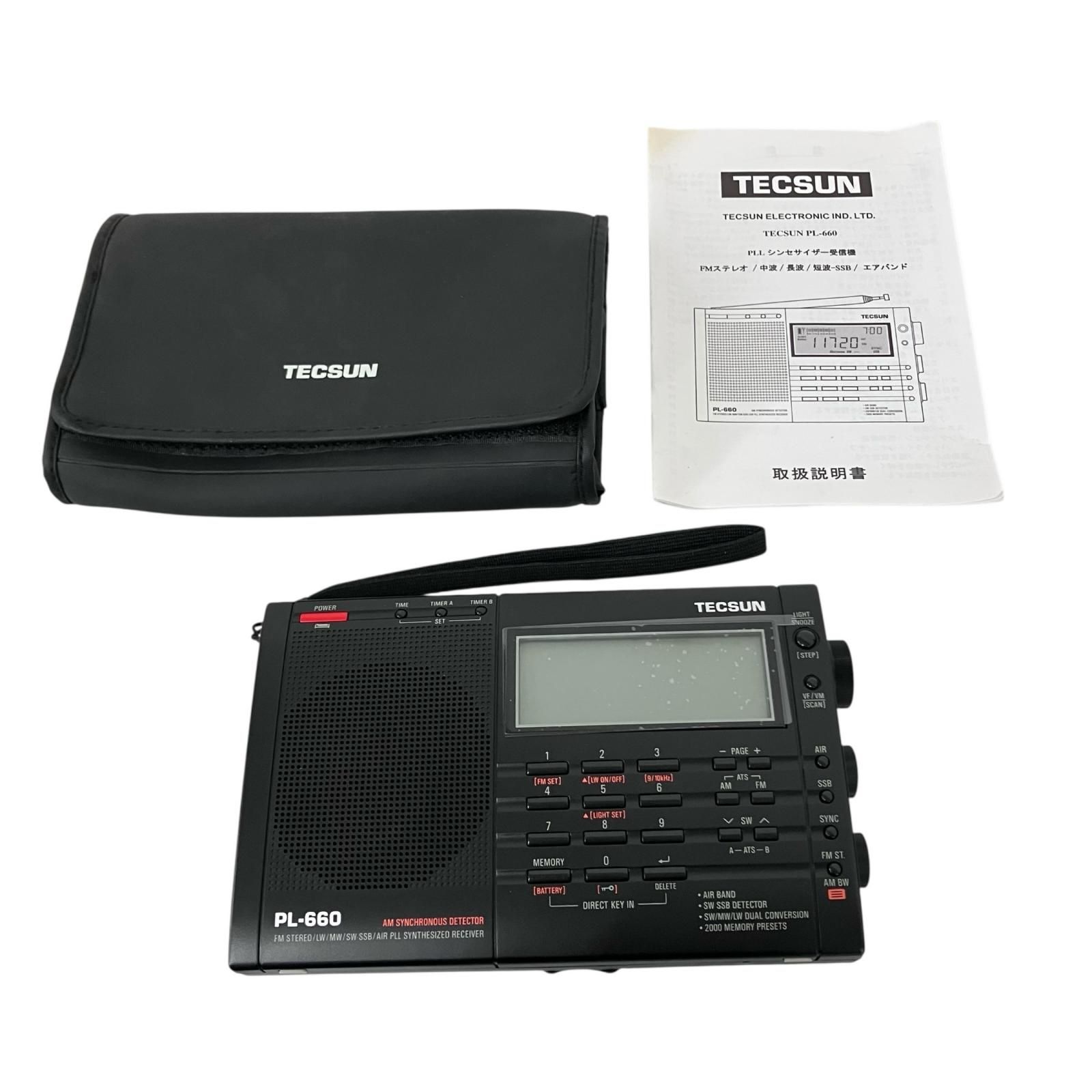 601050 現状品 TECSUN テックサン AM FM SWラジオ受信機 PL-660