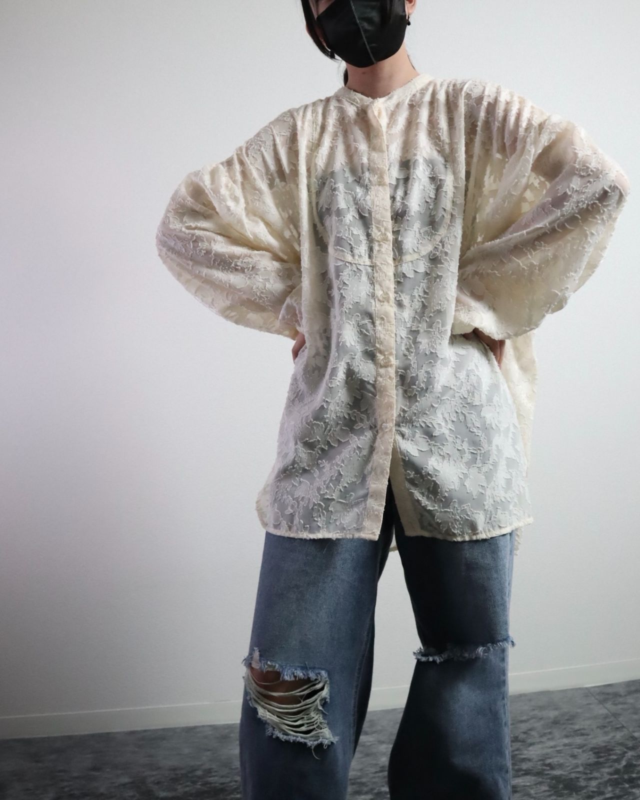 美品】 MURRAL / ミューラル | Fluffy jacquard shirt