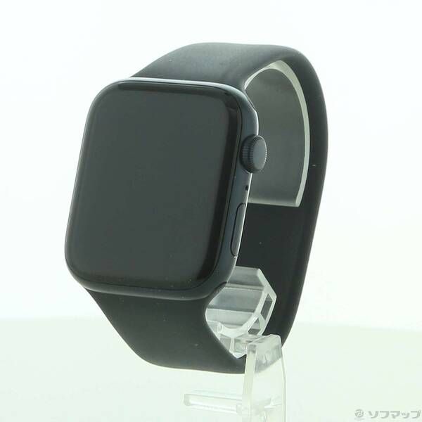 〔未使用品〕 未使用品 Apple Watch SE 第2世代 GPS 44mm ミッドナイトアルミニウムケース ブラックソロループ【196】