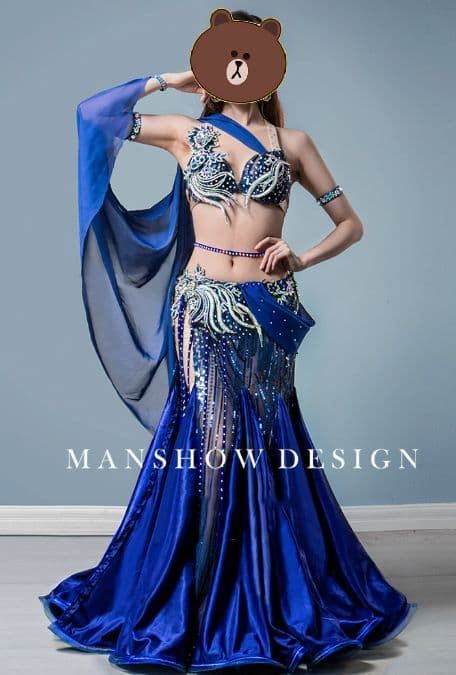 ベリーダンス衣装 ブラスカート アクセサリー付 豪華 オーダーメイド