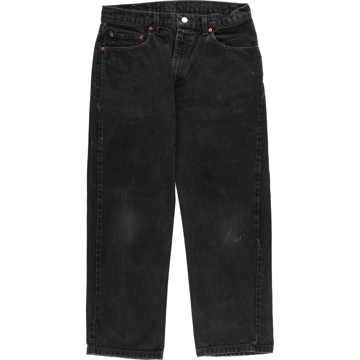 古着 リーバイス Levi s 505 REGULAR FIT STRAIGHT LEG ブラックデニム テーパードデニムパンツ メンズw33相当|eaa555507