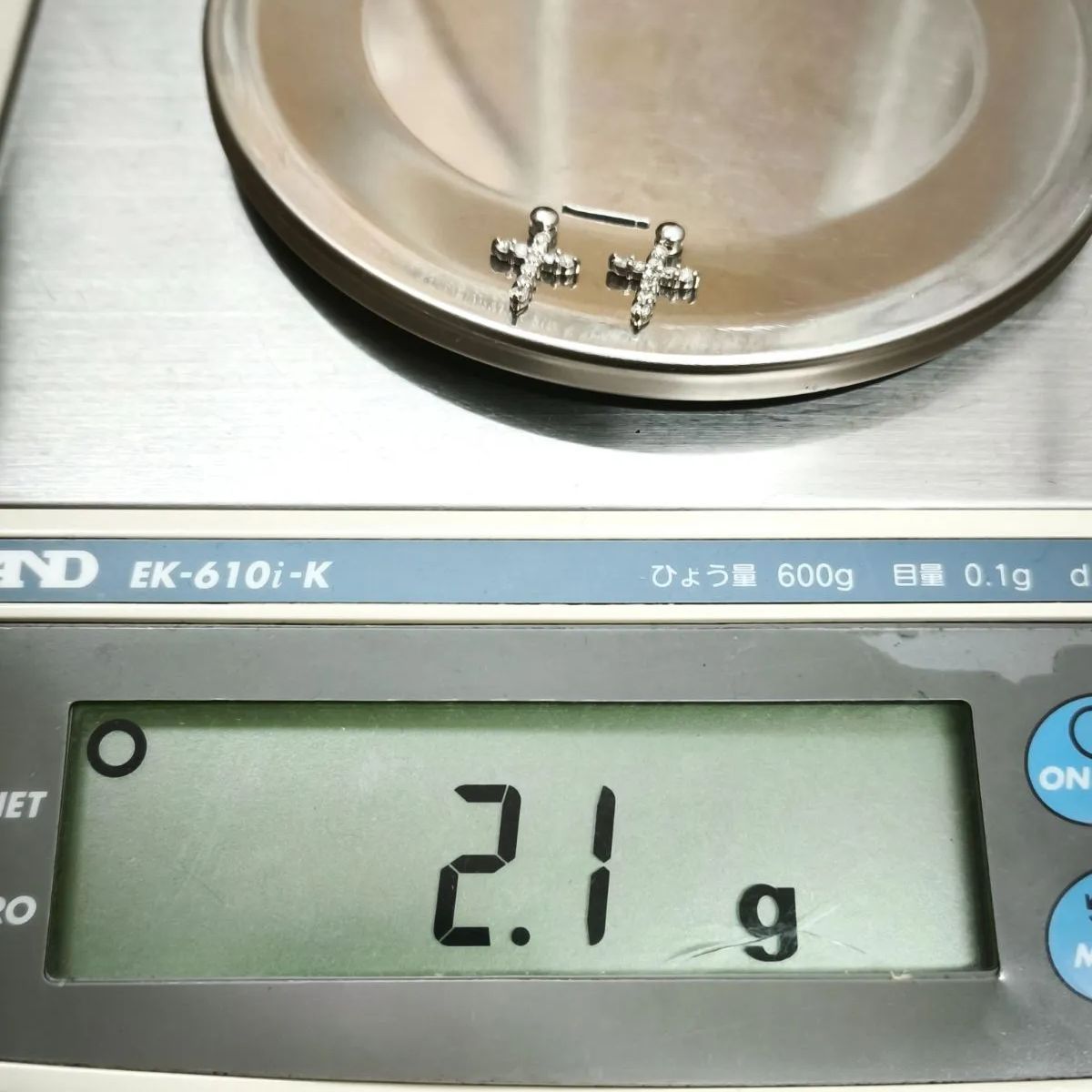 訳あり】プラチナ pt900 天然 ダイヤモンド 総合計 0.5ct クロス 