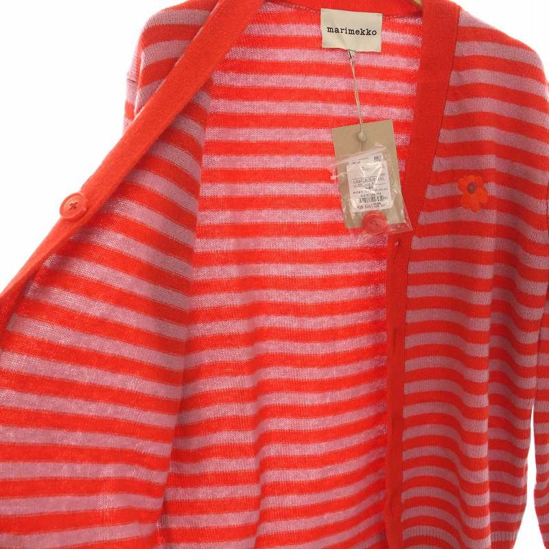 美品 marimekko ウニッコ ボーダー ニットカーディガン ユニセックス 美品 marimekko ウニッコ ボーダー ニットカーディガン ユニ