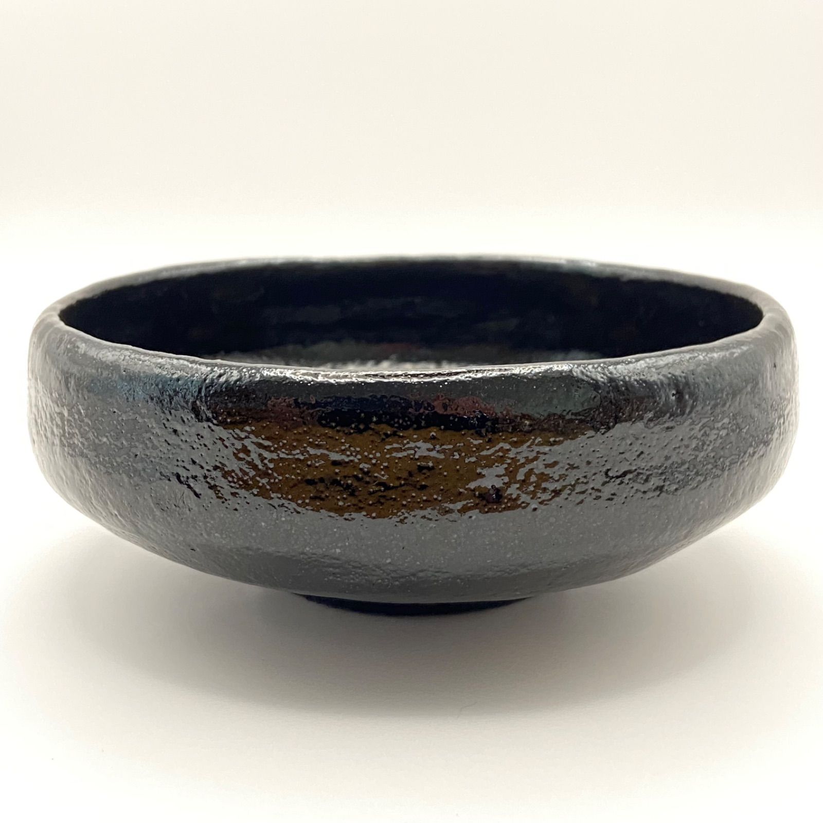 茶碗 楽焼 筒茶碗 黒楽茶碗 茶道具 在銘 茶道 紙箱 2つ 抹茶 器