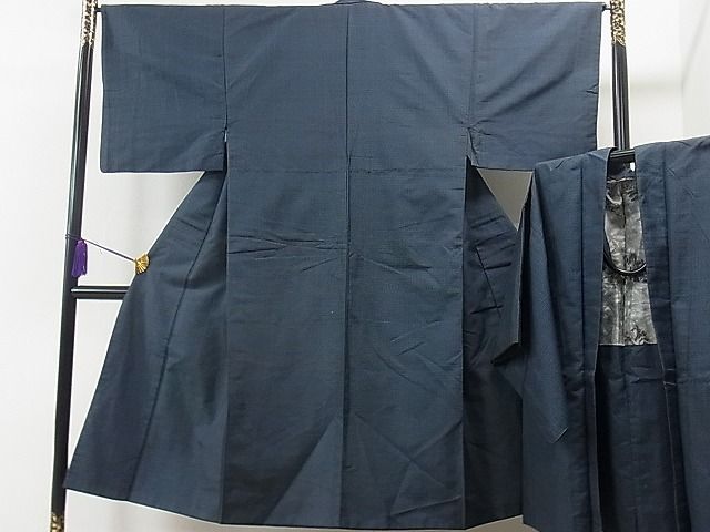 平和屋1男性　お召　アンサンブル　吉祥文　逸品　CAAB2462yc