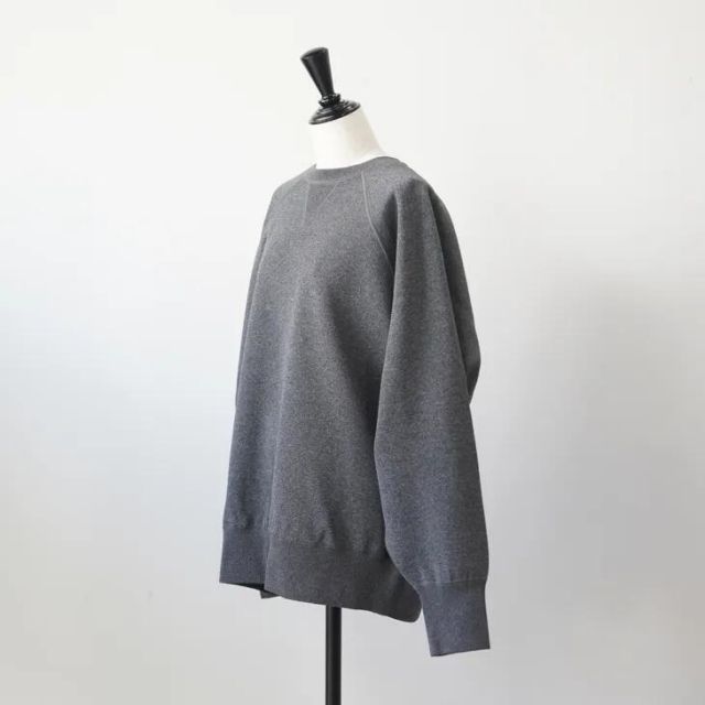 lelill レリル | ハイテクニットスウェット ワイドシルエット チャコール size 38 | トップス プルオーバー