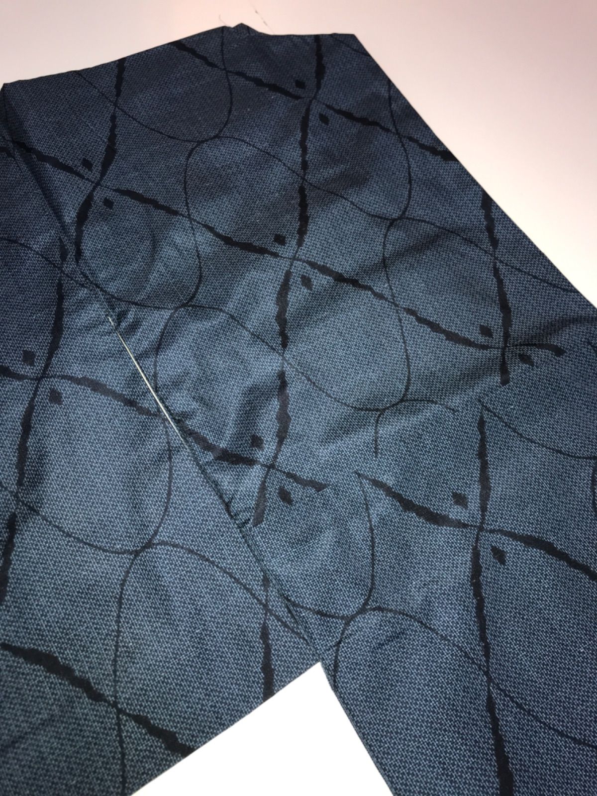 洗える着物 さんびの大島紬風の着物 洗える夏着物 紗【萩 撫子 青紫系