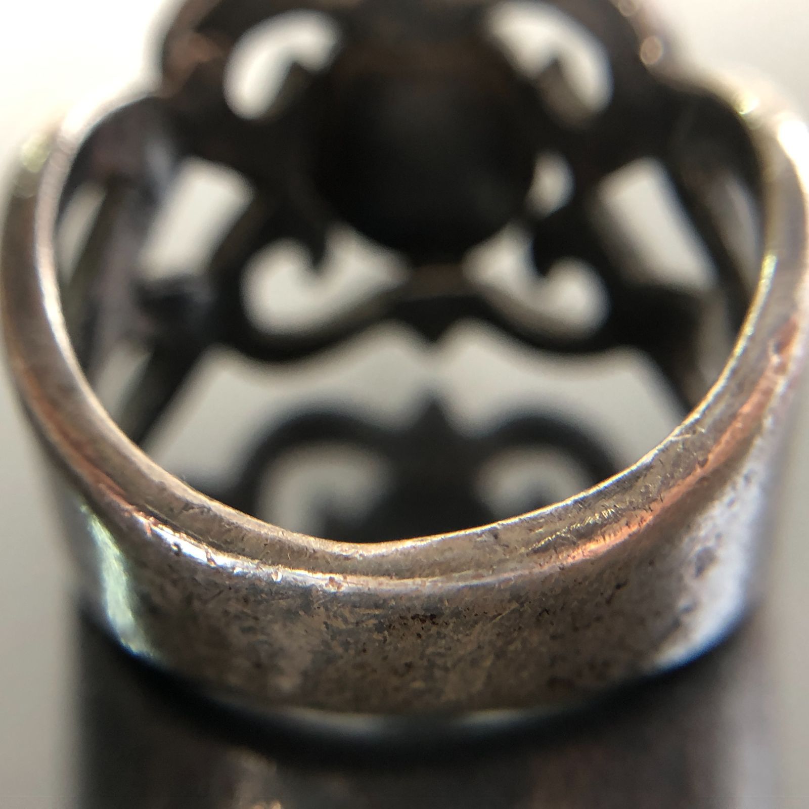 シルバーリング 18号 silver刻印 重量約9g 指輪 リング ナバホ 