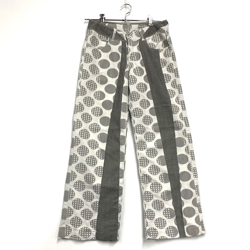 メンズ ISSEY MIYAKE イッセイミヤケ IM41FF026 14SS ドット×ストライプ パンツ ズボン ボトムス 151-250118-ma-05-IZU