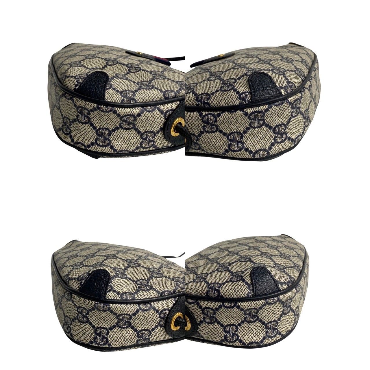 極 美品 GUCCI グッチ オールドグッチ シェリーライン GG ロゴ 柄 金具