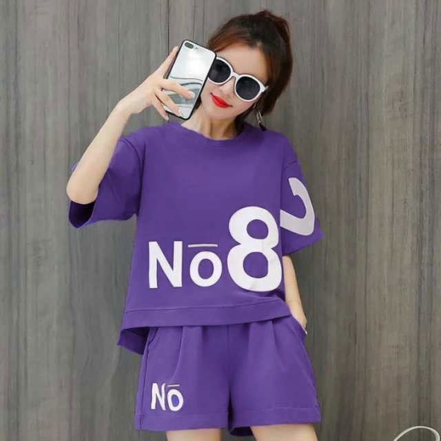 短パン ジャージ 半袖tシャツ カットソー セットアップ 薄手