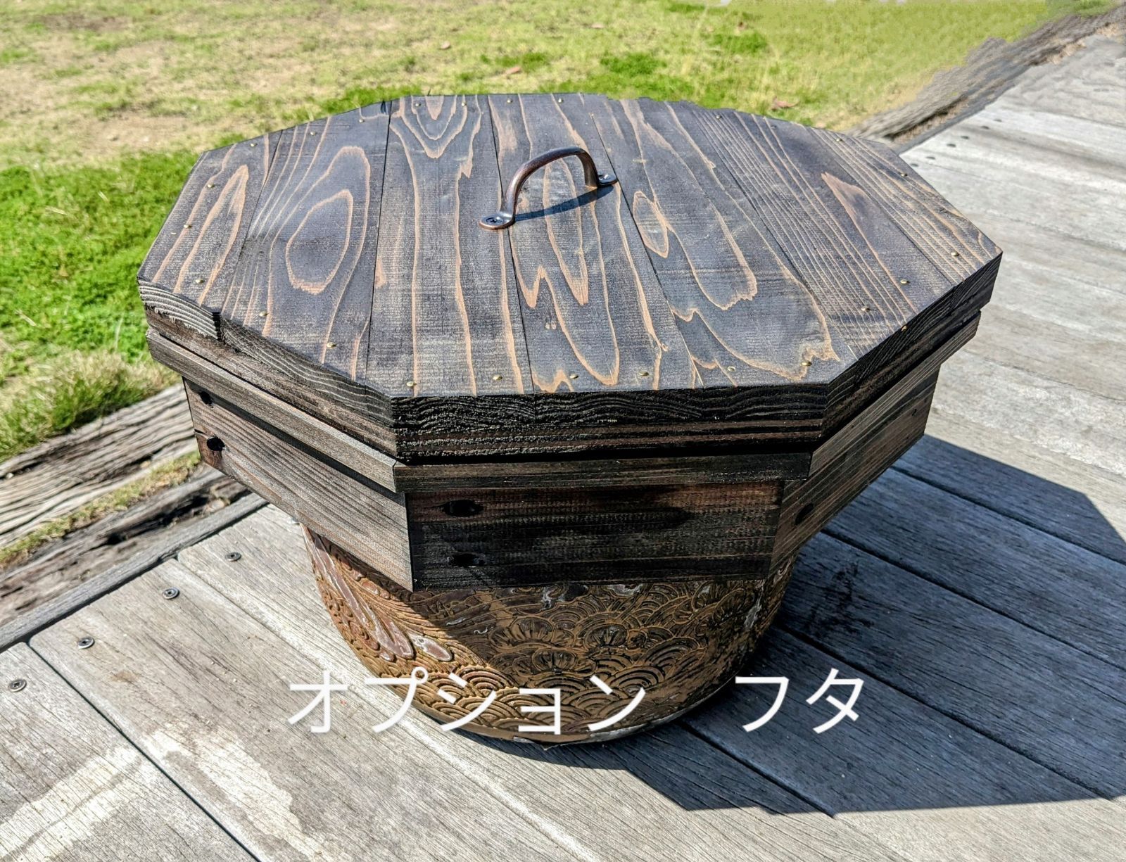 睡蓮鉢木枠カバー 30cmタイプ